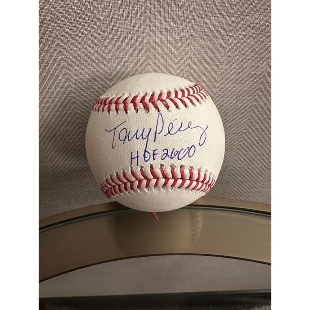 Tony Perez signed "HOF 2000" Autographed OMLB Baseball Beckett Witness COA